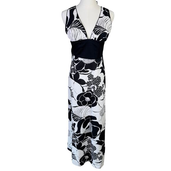 White House Black Market Halter Maxi Floral Dress US Women's 6 - Picture 1 of 7